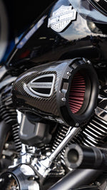 Performance Machine C4 Series Carbon Fibre Air Cleaner Kit For Harley Davidson FLHR 1584 2008 - Black Opsâ¢