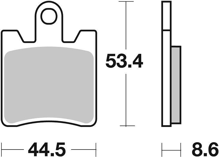 SBS HF Street Ceramic Organic Front Brake Pads For Yamaha FJR 1300 2006-2020
