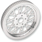Belt Drives LTD Polished 1-1 2" Rear Mesh Belt Pulley For Harley Davidson FLHR 1340 1994-1998 70T - Chrome