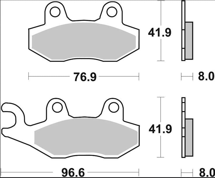 Brembo SP Prime Sintered Brake Pads For Can Am Commander 800 R EFI 2011-2014 Front Right
