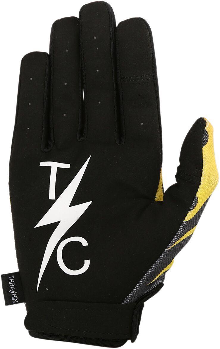 Thrashin Supply Co Stealth Gloves - Black Orange Yellow