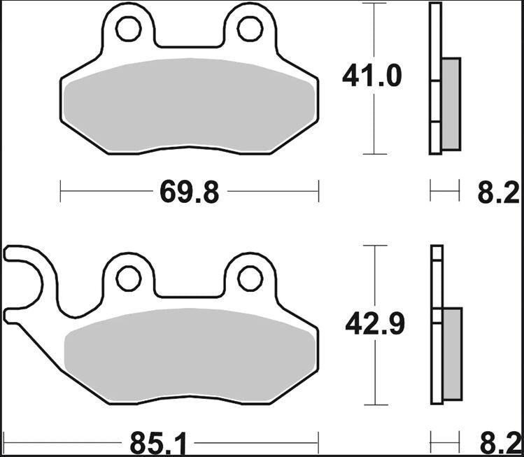Brembo Prime Carbon Ceramic Brake Pads  For Sym Allo 125 2011-2016 Front