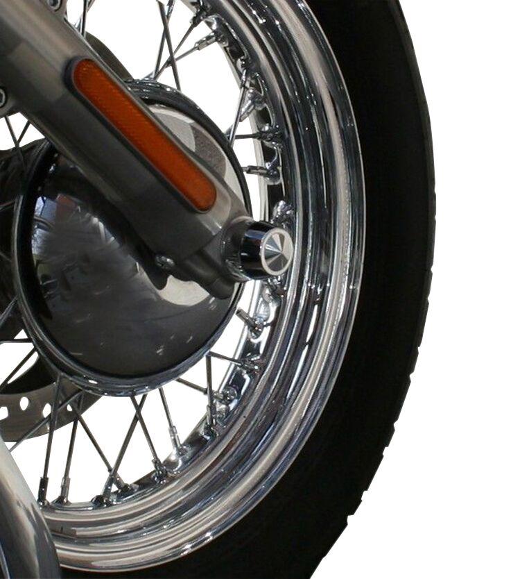 Accutronix Elite Front Axle Cap Front 25.4 mm (1") - Chrome Silver