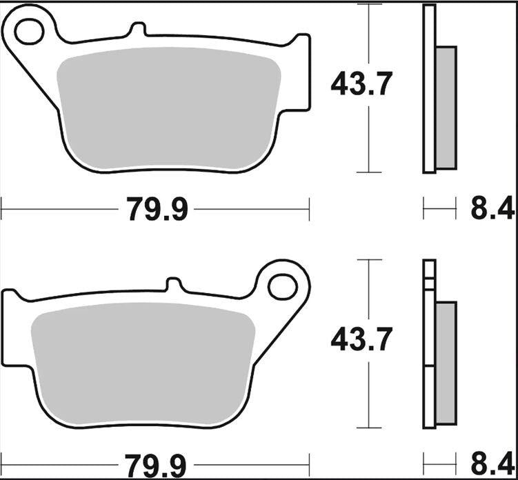 Brembo Prime Carbon Ceramic Brake Pads For Yamaha YP 250 R 2014-2016 Rear