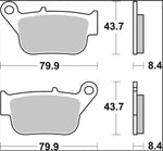 Brembo Prime Carbon Ceramic Brake Pads For Yamaha YP 250 R 2014-2016 Rear