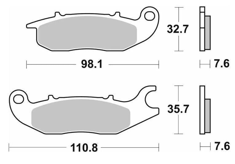 SBS HS Street Excel Sintered Front Brake Pads For Honda CBF 125 2009-2015
