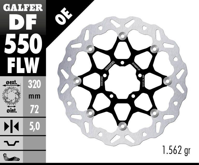 Galfer Wave Brake Disc For Royal Enfield Continental GT 650 EFI ABS 2019-2026 Front