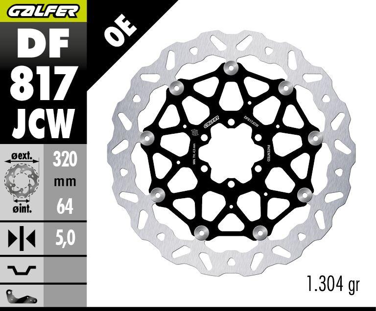 Galfer Floatech Wave Brake Disc For Moto Guzzi Audace 1400 2015-2017 - Front