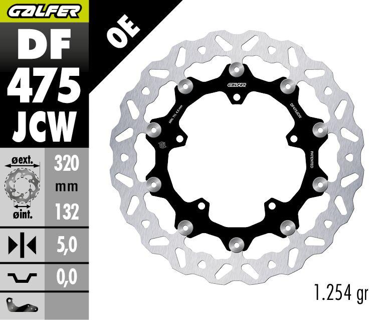 Galfer Floatech Wave Brake Disc For Yamaha FZ1 1000 N 2006-2014 - Front