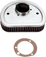 K&N High Flow Air Filter For Harley Davidson FLHR 1450 1999-2003 - Black Red
