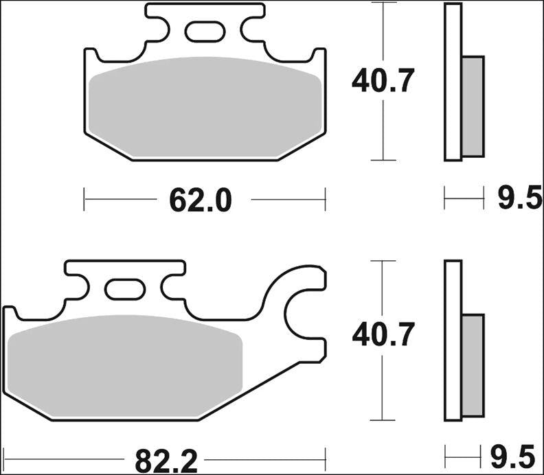Brembo Carbon Ceramic Prime Line Brake Pad For Benelli Caffenero 250 2008-2014 Rear