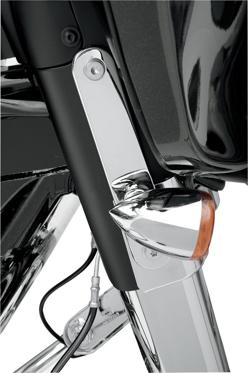 Drag Specialties Turn Signal Relocation Mounts For Harley Davidson FXDWG 1340 1993-1998 Front Chrome