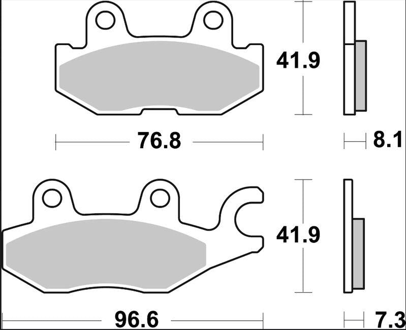 Brembo SD Prime Sintered Brake Pads For Yamaha YXC700 4X4 2018 Rear