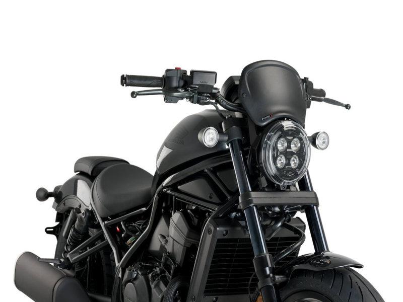 Puig Retro Fly Screen For Honda CMX1100 Rebel 2021-2025 - Matt Black