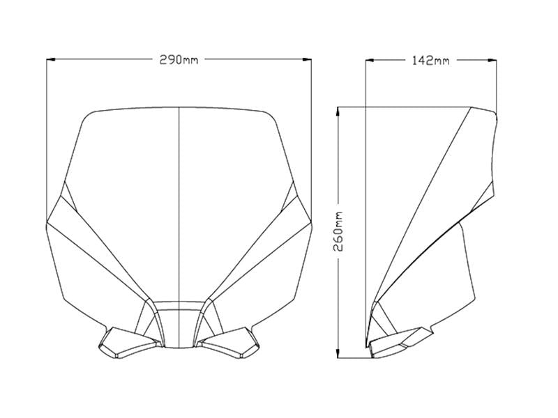 Puig New Generation Sport Screen For Ducati Monster 1200 2014-2020 - Black