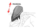 Puig New Generation Adjustable Touring Screen For Ducati Diavel 1200 2014-2016 - Dark Smoke