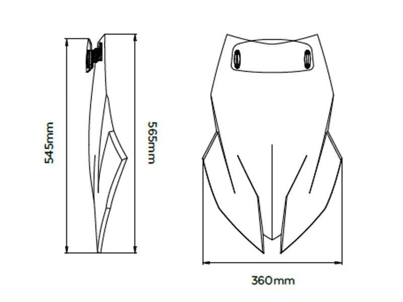Puig Touring Screen With Extender For BMW F900 XR 2020-2025 - Light Smoke