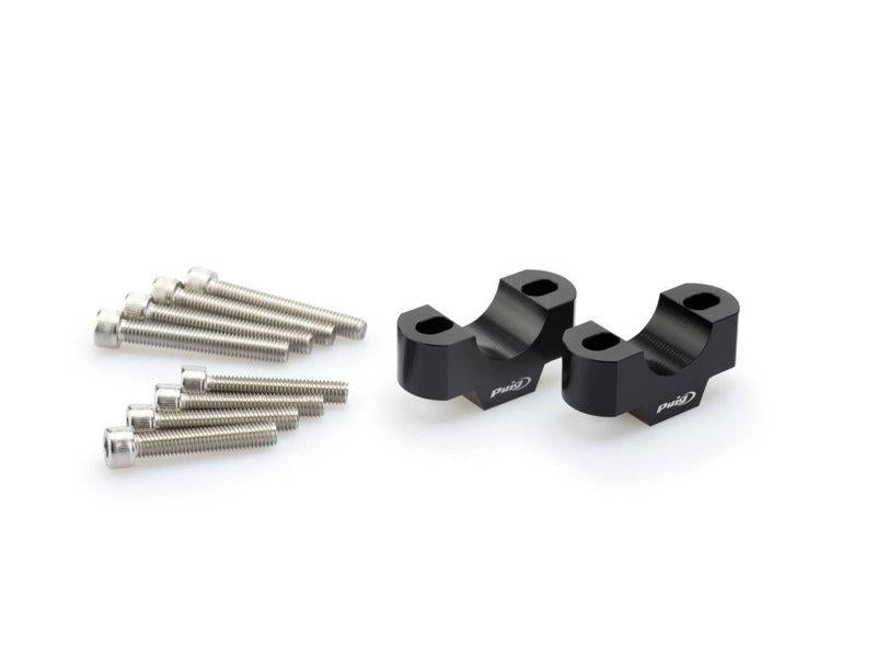 Puig 20mm Handlebar Risers For 29mm Bars For KTM 1290 Super Adventure R 2021-2024 - Black