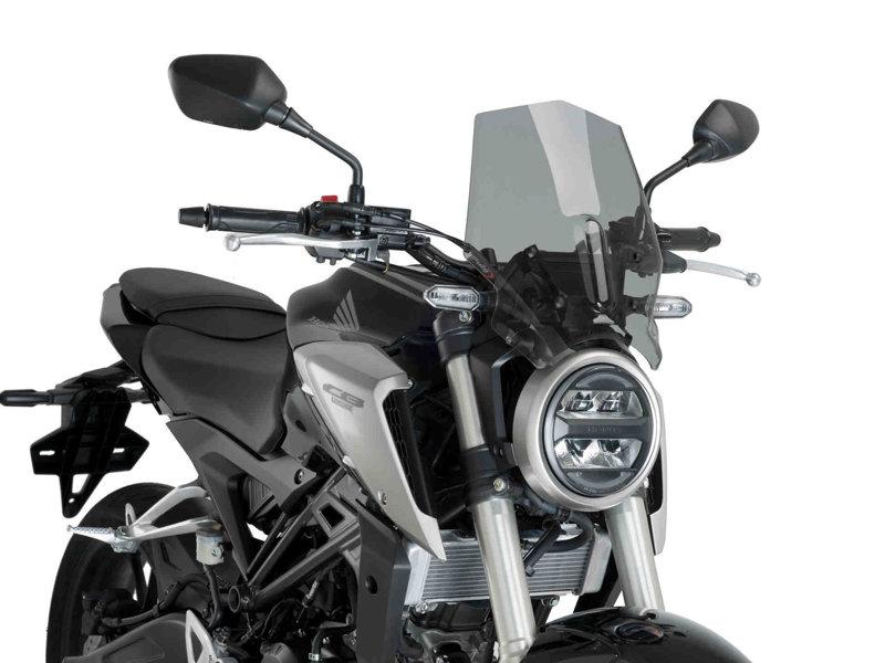 Puig New Generation Sport Screen For Honda CB125 R Neo Sports Cafe 2018-2023 - Dark Smoke