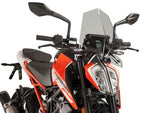 Puig New Generation Sport Screen For KTM 125 Duke 2017-2023 - Light Smoke