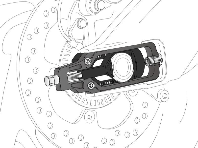 Puig Chain Tensioner For Yamaha MT-09 2021-2025 - Gold