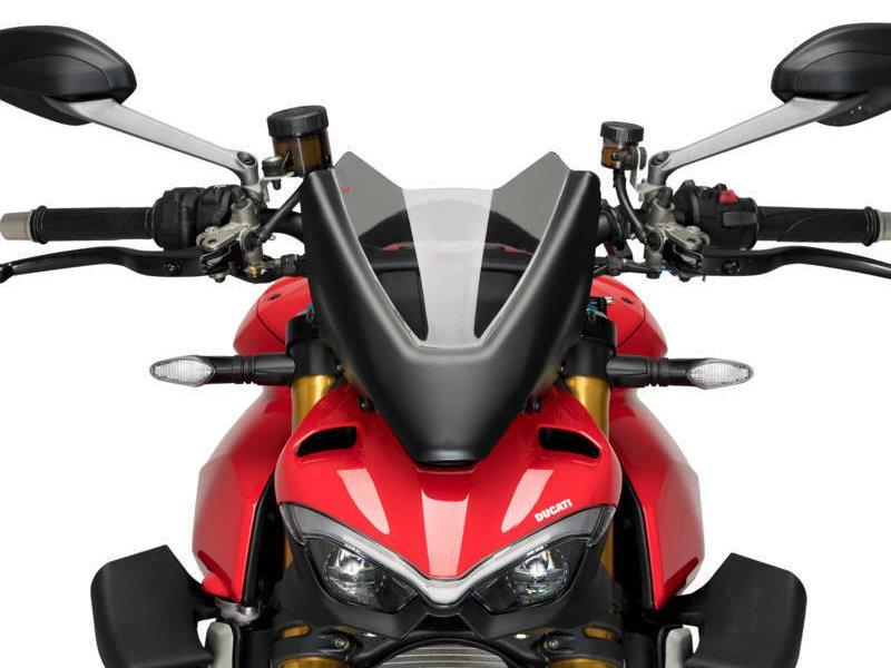 Puig New Generation Sport Screen For Ducati Streetfighter V2 2022-2024 - Black