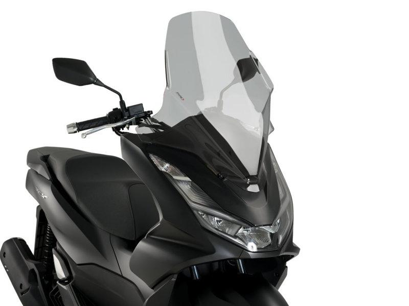 Puig V-Tech Line Touring Screen For Honda PCX 125 2021-2024 - Light Smoke