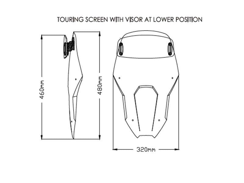 Puig Touring Screen With Extender For Honda Africa Twin CRF1100L 2020-2023 - Light Smoke