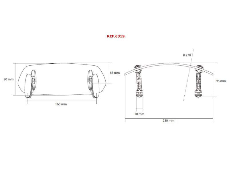 Puig Adjustable Clip-On Screen Extender 90mm x 230mm For Honda Africa Twin CRF1000L 2016-2019 - Clear
