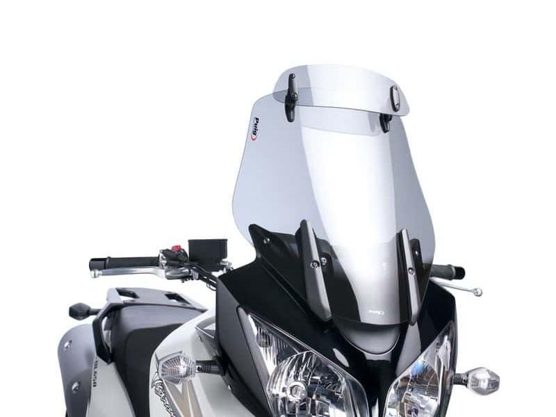 Puig Touring Screen With Extender For Suzuki V-Strom 650 2004-2011 - Light Smoke