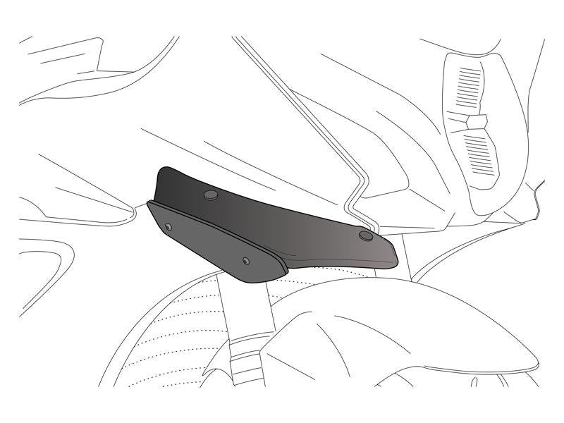 Puig Sport Downforce Spoilers For Aprilia RSV4 RF 2017-2018 - Black
