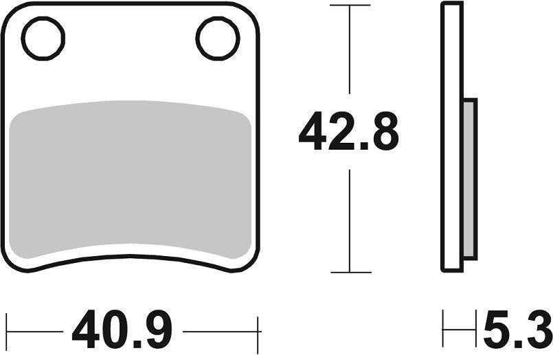 SBS HF Street Ceramic Organic Parking Brake Pads For Honda CRF1000 L 2016-2019