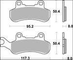 Brembo SX Prime Sintered Brake Pads For Can Am Defender HD10 4X4 2017-2018 Front