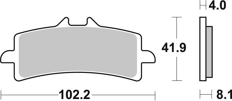 SBS DS Dual Sintered Front Brake Pads For Bimota BB3 1000 2014-2016