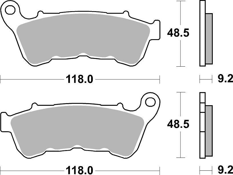 SBS HHF Street Ceramic Front Brake Pads For Harley Davidson XL1200C 2014-2019
