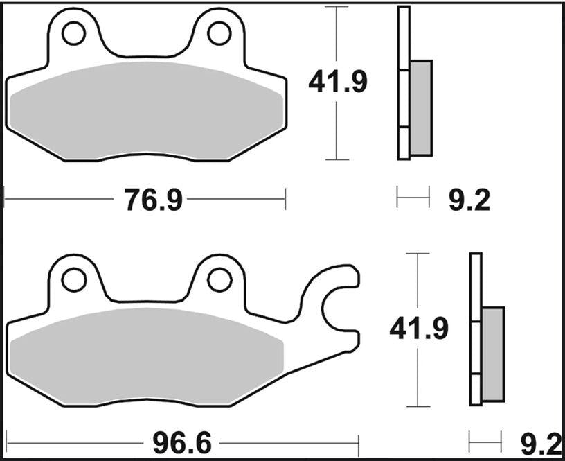 Brembo Carbon Ceramic Prime Line Brake Padd For Kymco Agility 125 2011-2016 Rear