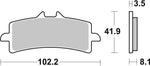 SBS DS Dual Sintered Front Brake Pads For Ducati 1098 2007-2008