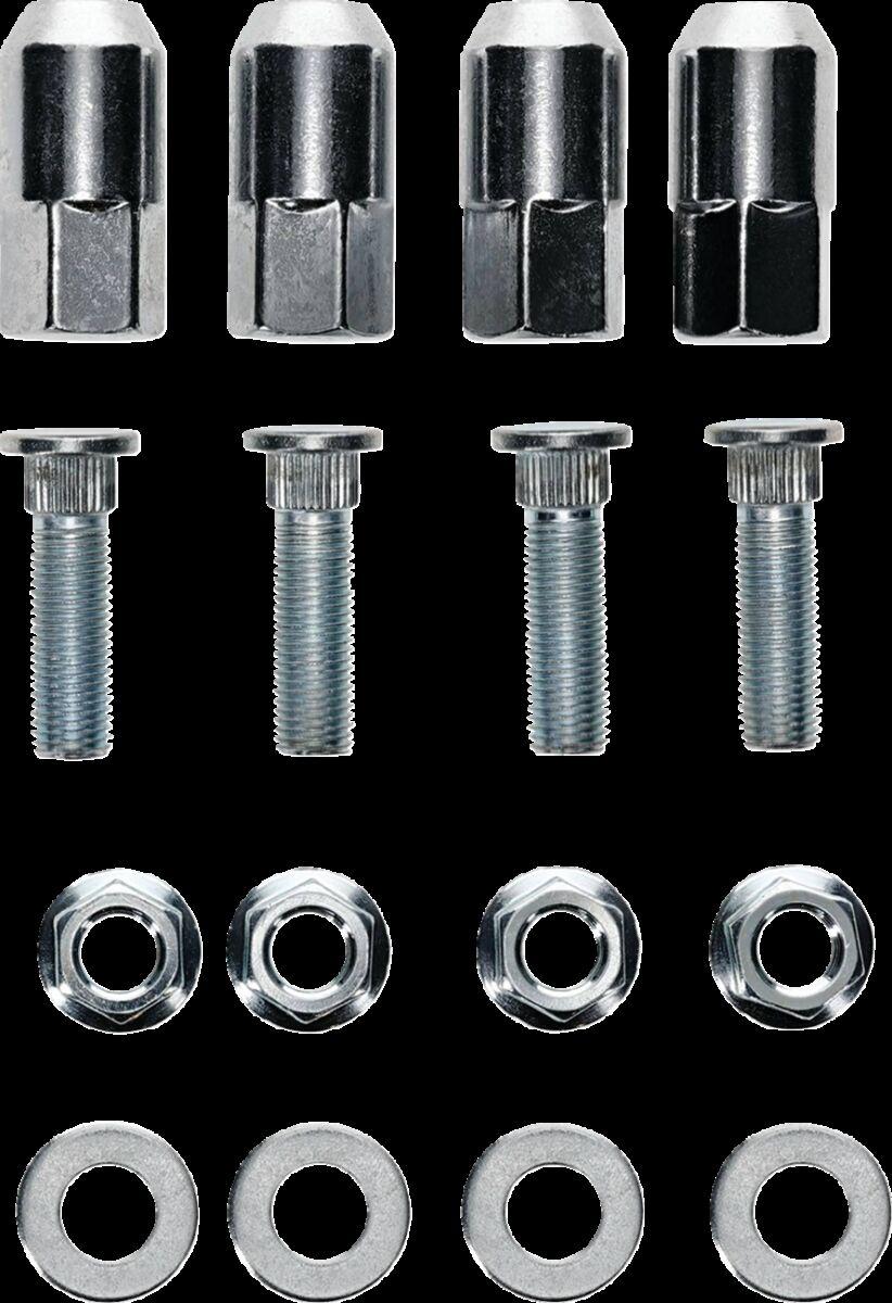Moose Racing Wheel Stud/Nut Kit For Polaris Ranger 500 Crew 4X4 2012-2013 Fits Rear - Silver