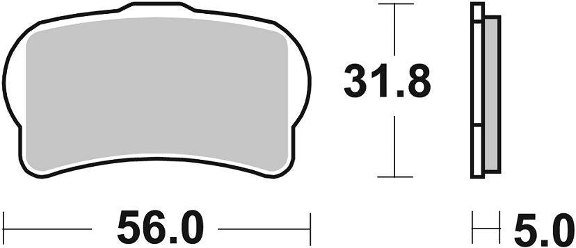 SBS HF Ceramic Organic Front Brake Pads For Jotagas JT 125 2014-2017