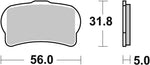 SBS HF Ceramic Organic Front Brake Pads For Jotagas JT 125 2014-2017