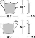 SBS CS Carbon Rear Brake Pads For Honda CR125 2002-2007