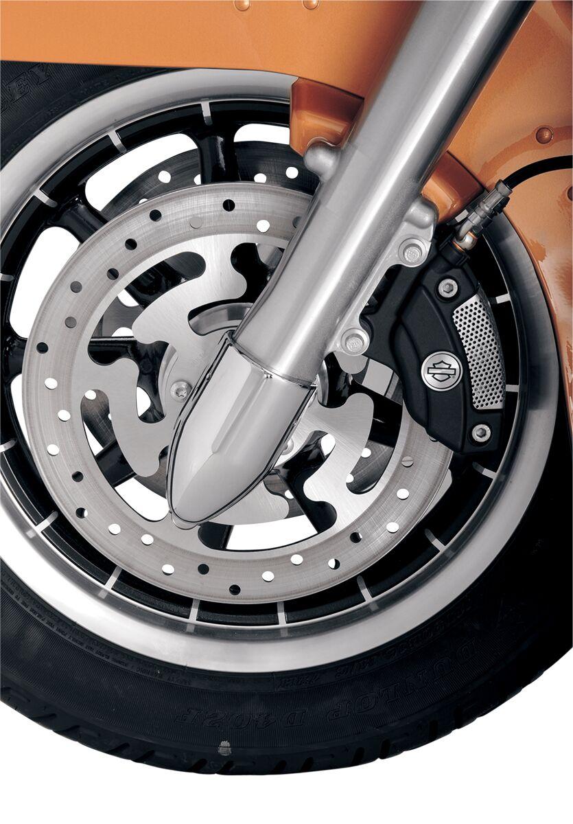 Drag Specialties Bullet Axle Cap For Harley Davidson FLHR 1584 2008 Front - Polished Chrome Silver