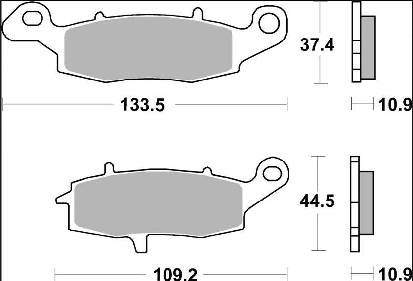 Brembo SP Prime Sintered Brake Pads For Suzuki VL 1500 BT Intruder C 1500T 2013-2016 Rear