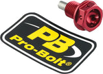 Pro Bolt Aluminium Magnetic Sump/Drain Bolt For Honda CB600F 1998-2006 Red