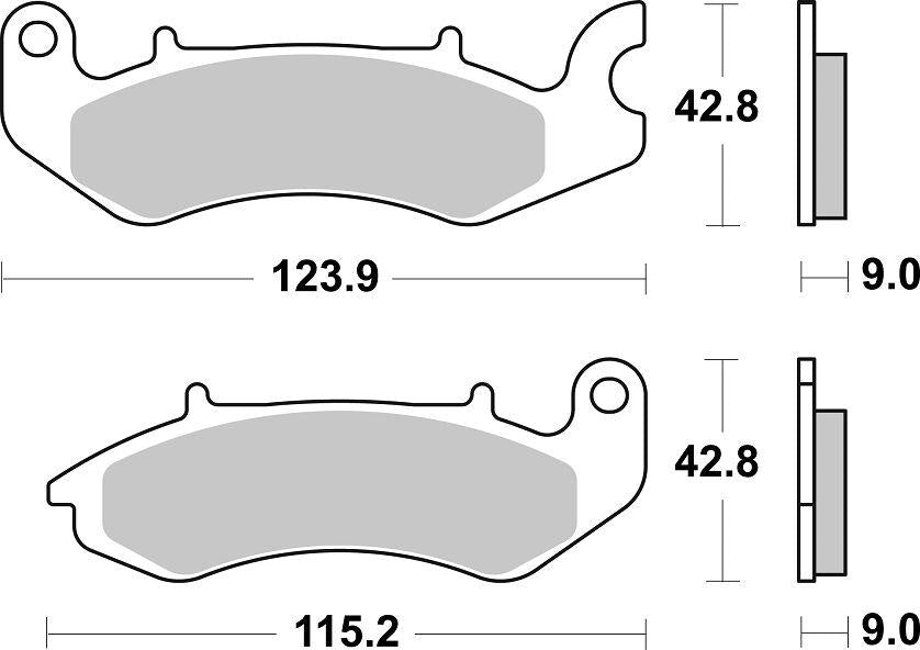 SBS HF Street Ceramic Organic Front Brake Pads For Benelli BN125 CBS 2018-2019
