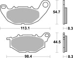 SBS HS Street Excel Sintered Front Brake Pads For Yamaha MT-03 2016-2022