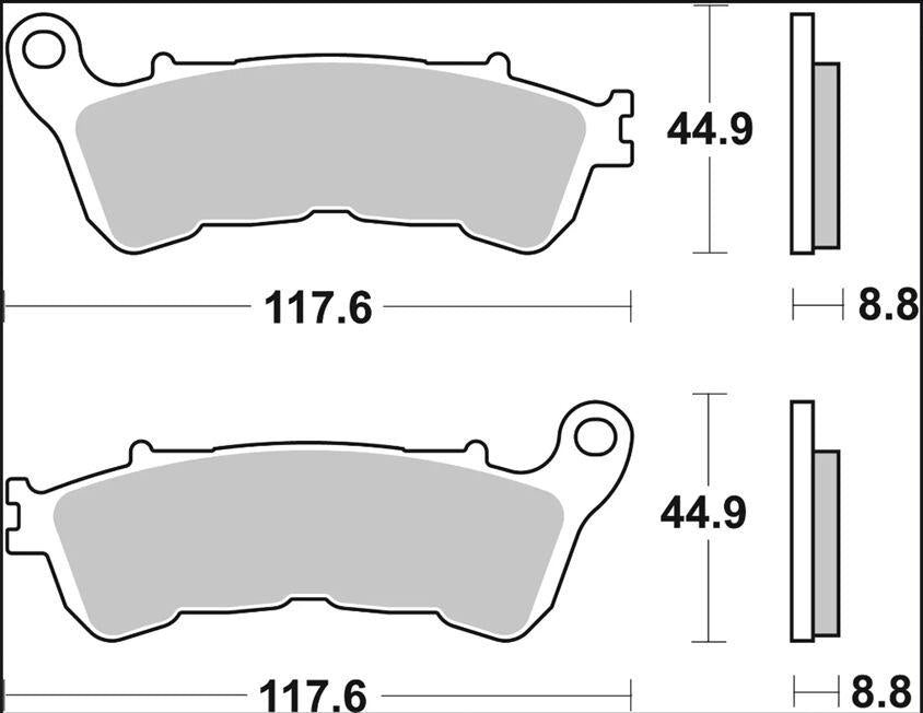 Brembo Prime Carbon Ceramic Brake Pads For Honda FES 125 2007-2011 Front