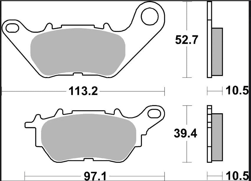 Brembo CC Prime Carbon Ceramic Brake Pads For Yamaha CZD 300 A 2017-2022 Rear