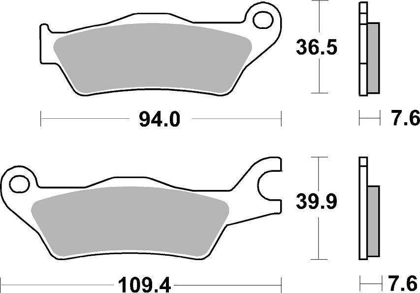 SBS HF Street Ceramic Organic Front Brake Pads For Suzuki GSX-R 125 2017-2024