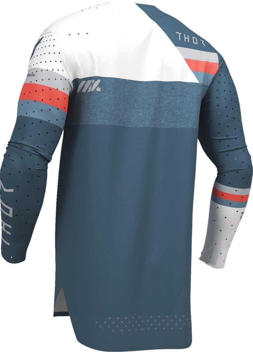 Thor Sportmode League Jersey - Blue/Light Grey/Red/White